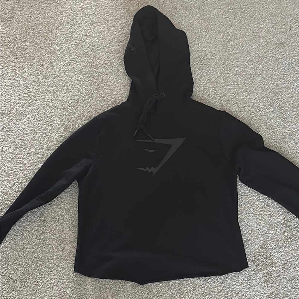 Gymshark Black Cropped Hoodie